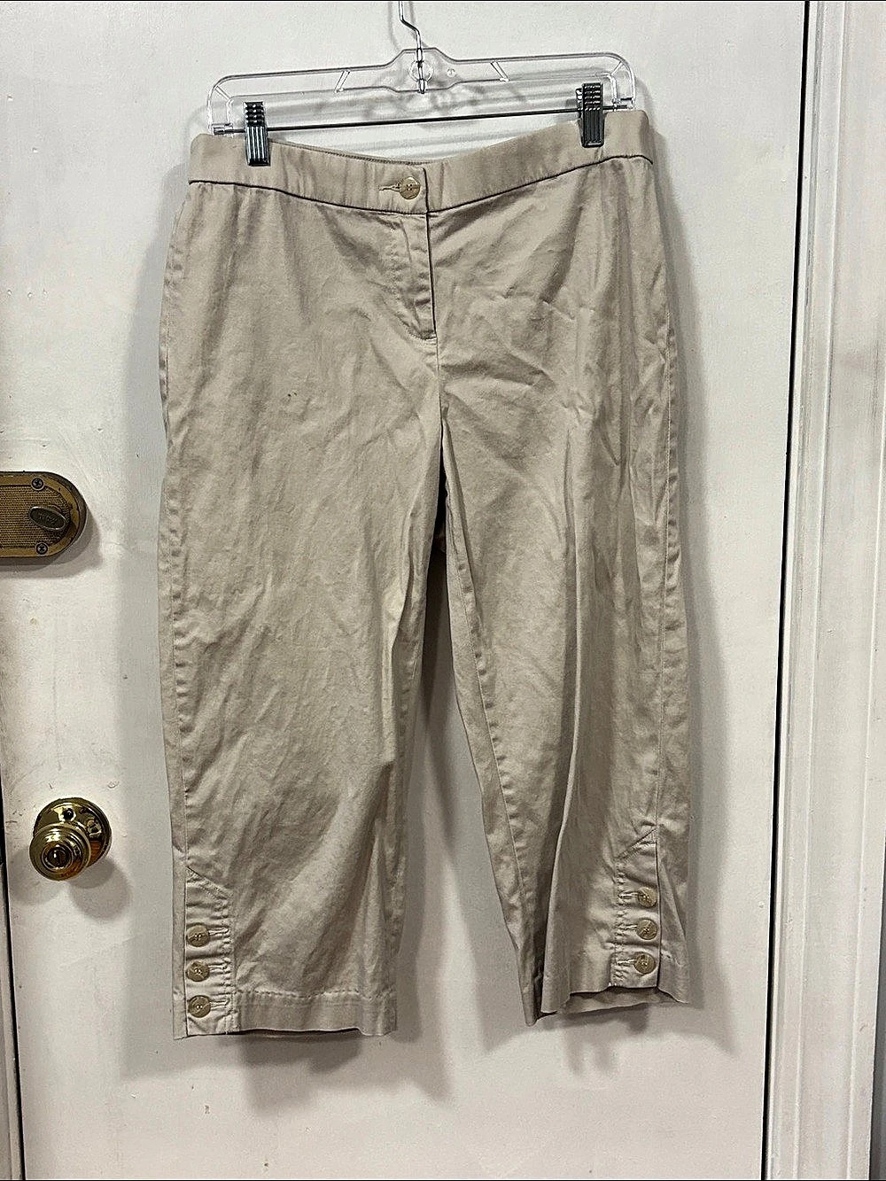 Coldwater Creek Ankle Crop Pants in Beige Size P10